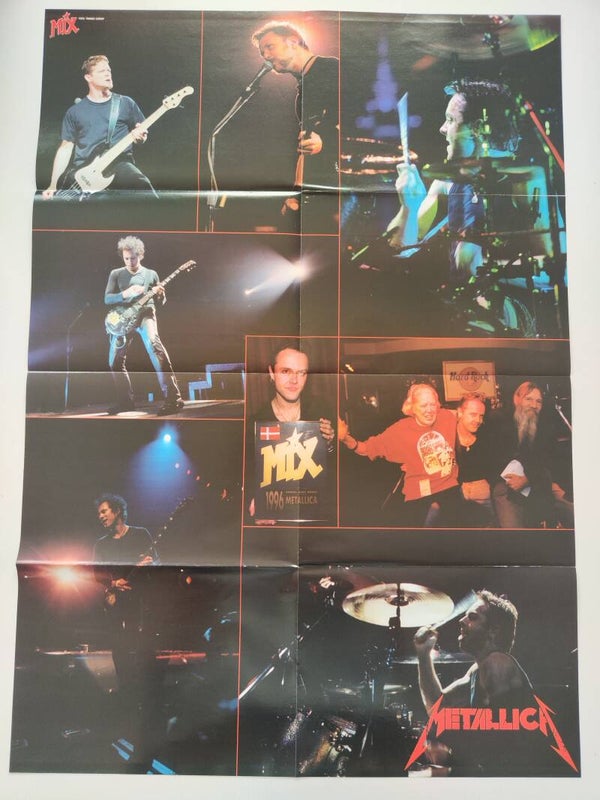 POSTER: METALLICA / PETER ANDRE from magazine Denmark.