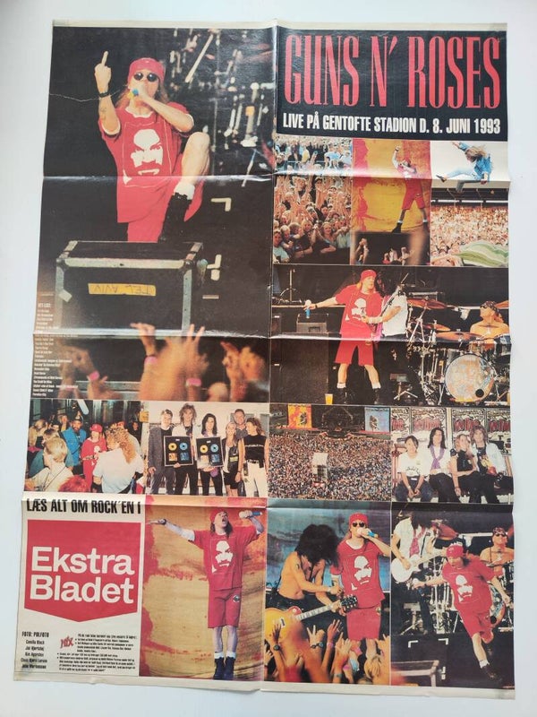 POSTER: GUNS N' ROSES / TAKE THAT from magazine Denmark.