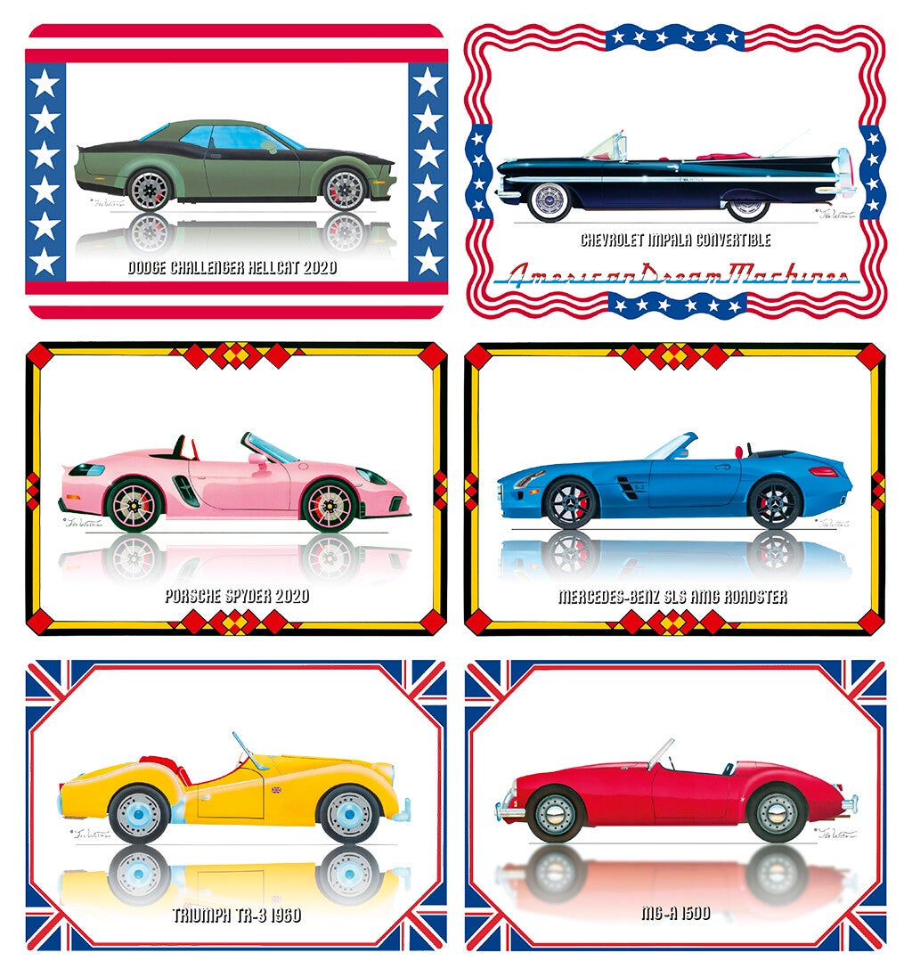SP01 Sixpack Placemats Oldtimers