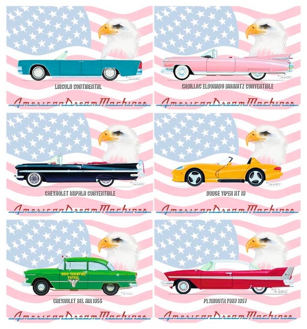 SP02 Sixpack Placemats Oldtimers