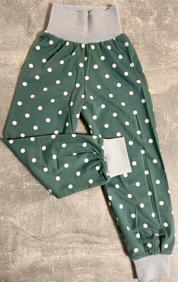 Pumphose Jersey Grün Punkte Gr.104
