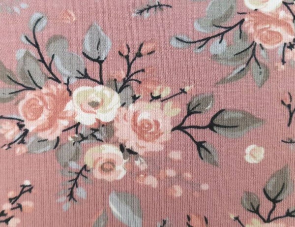 Baumwolljersey Rosen