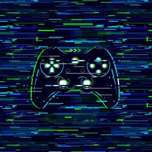 Sweat Panel 55×80 cm Gaming Controller Blue Green