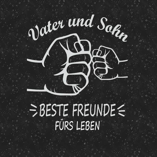 Sweat Panel 55×80 cm Vater und Sohn auf schwarz