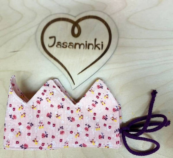 Geburtstags Krone Musselin Rosa Blumen