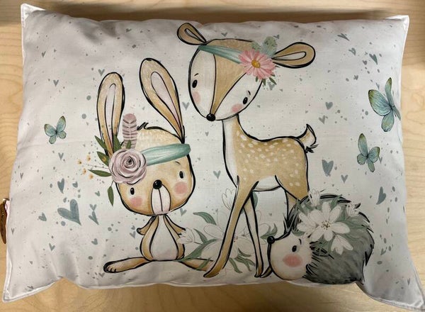 Kissen Hase,Reh und Igel