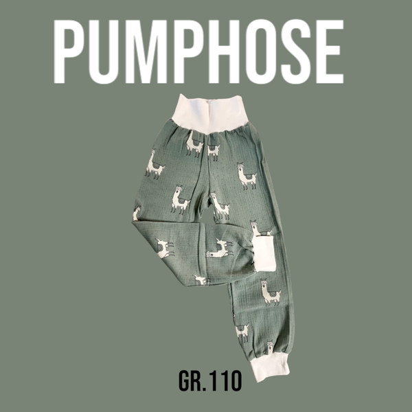 Pumphose Musselin Grün Lama Gr.116