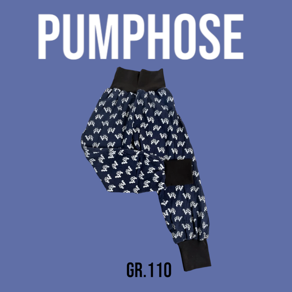 Pumphose Musselin Blau Schildkröte Gr.116