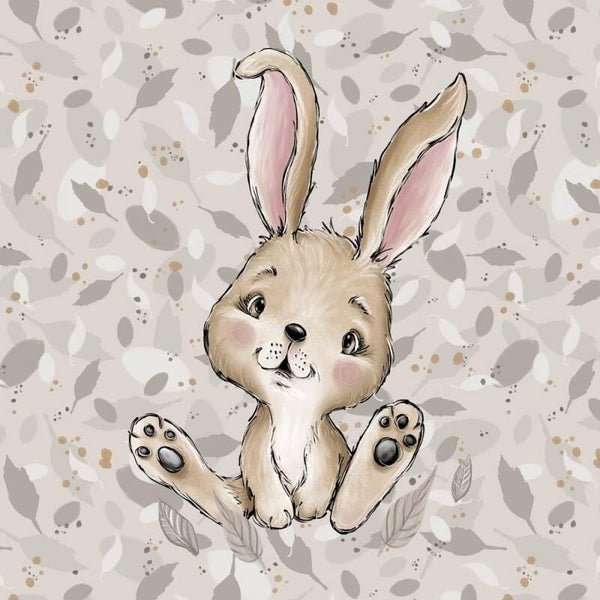 Sweat Panel 40x50cm Baby Waldtiere Hase