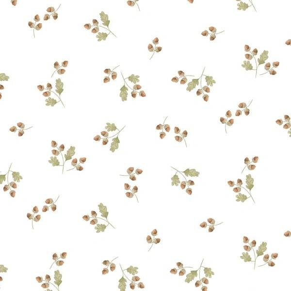 Baumwolljersey Digital Eicheln weiss