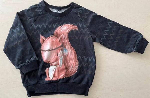 Hoodie Sweat Eichhörnchen Gr.92