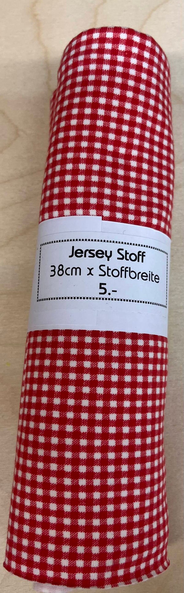 Reststück Jersey Karo Rot/Weiss 38cm x SB
