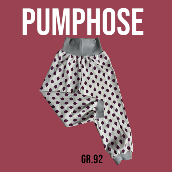 Pumphose Jersey Blätter Lila Gr.92