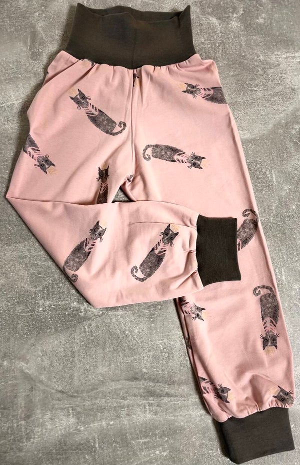 Pumphose Jersey Rosa Katze Gr.104