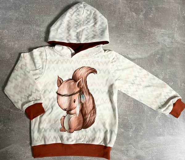 Hoodie Sweat Eichhörnchen Gr.104