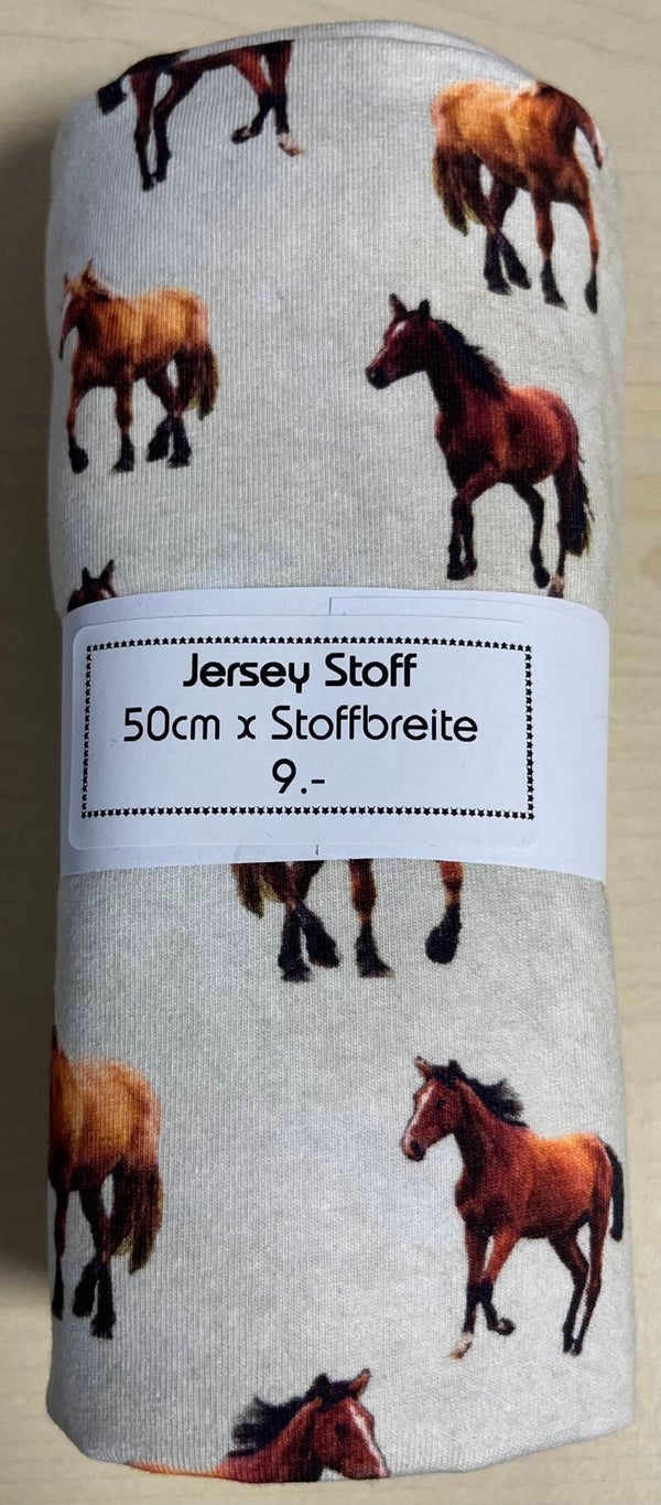 Reststück Jersey Pferde 50cm x SB