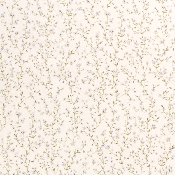 Baumwolljersey Digital Print Blumenstrause Wollweiss