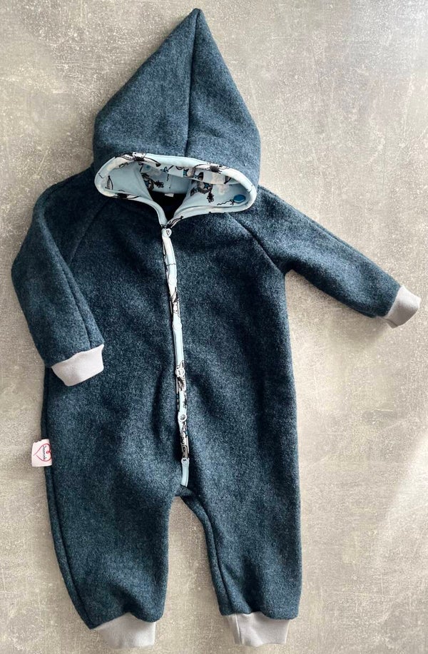 Wollwalk Outdoor Anzug Rauchblau Gr.62