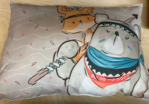 Kissen Boho Bär + Fuchs