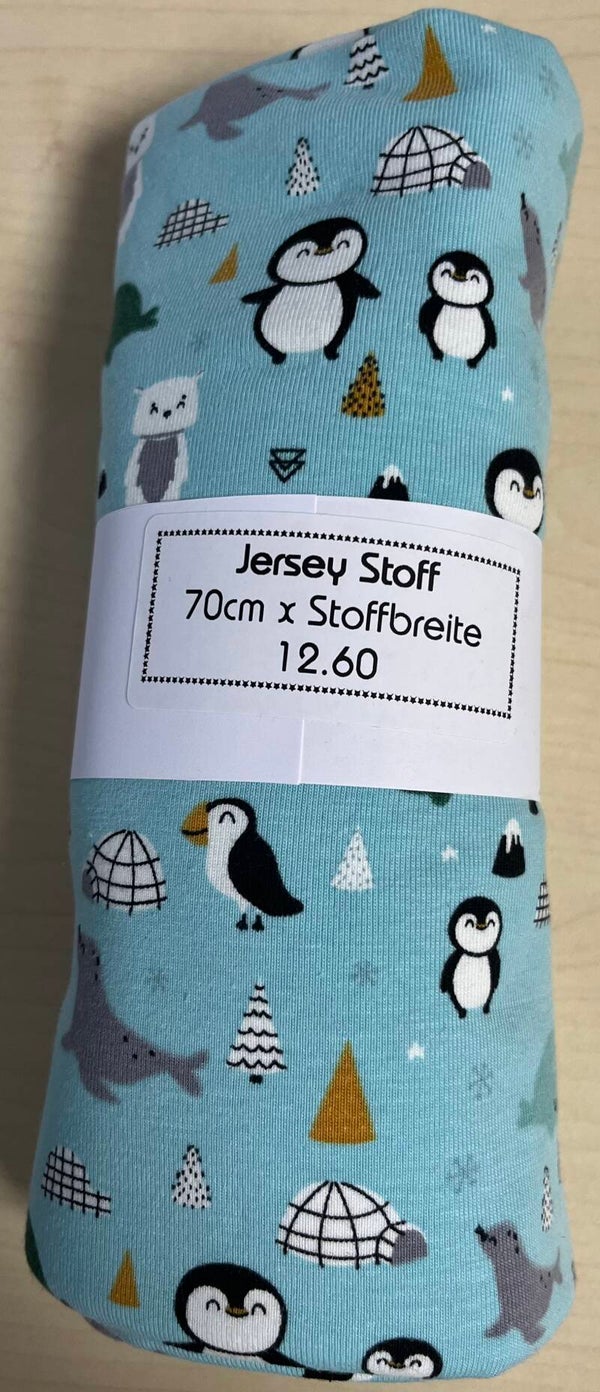 Reststück Jersey Nordpol Tiere 70cm x SB