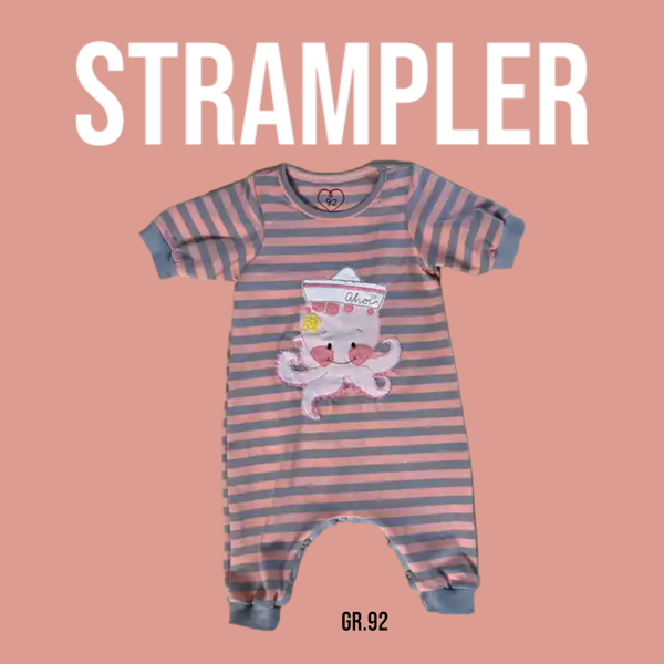 Strampler Jersey kurz Tintenfisch Gr.92