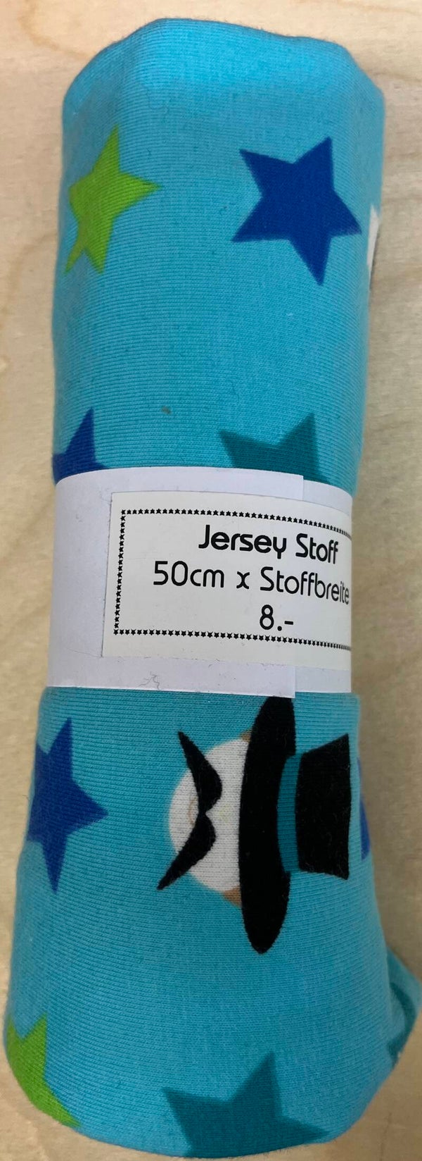 Reststück Jersey Sterne/Köpfe 50cm x SB