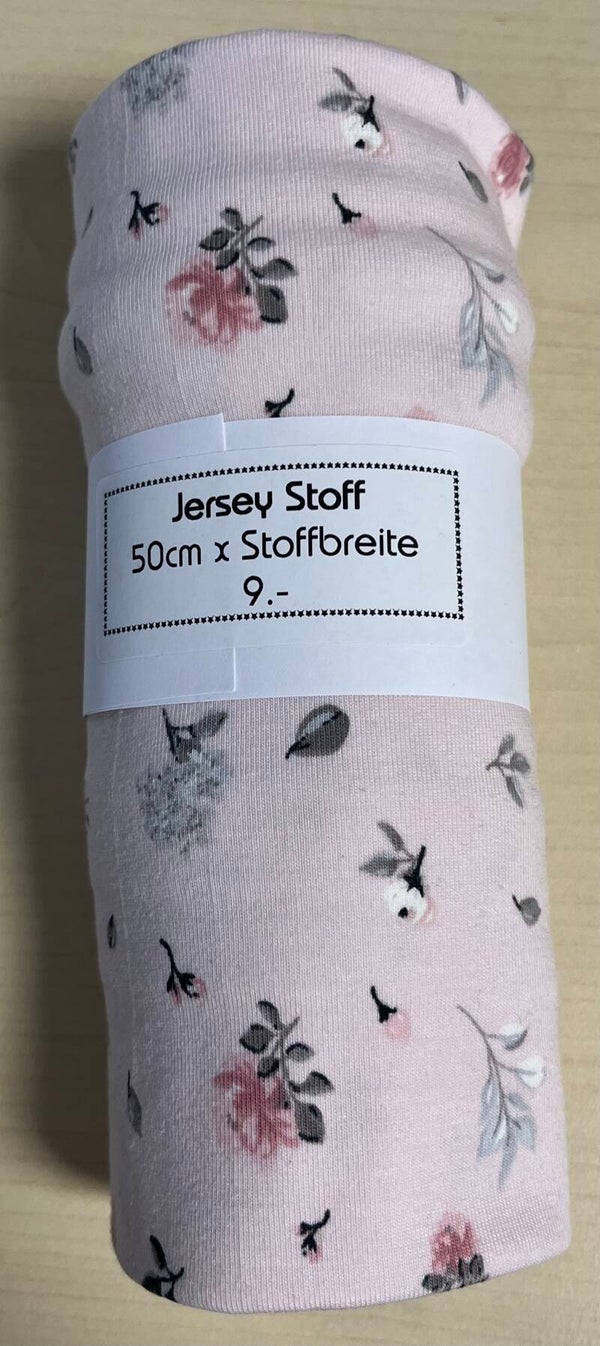 Reststück Jersey Blumenstrausstraum 50cm x SB