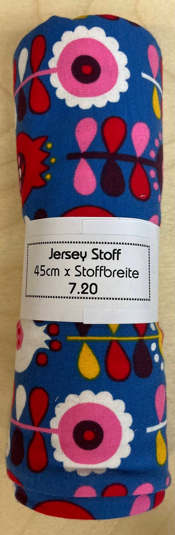 Reststück Jersey Blumen Retro 45cm x SB