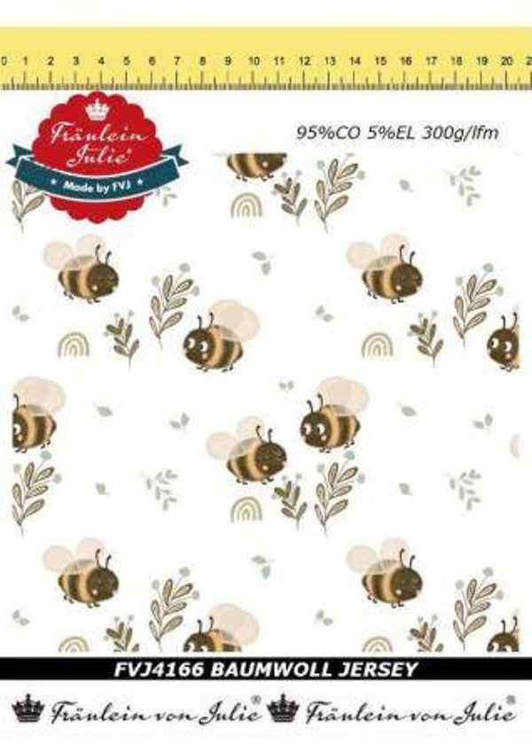 Baumwolljersey Bienen