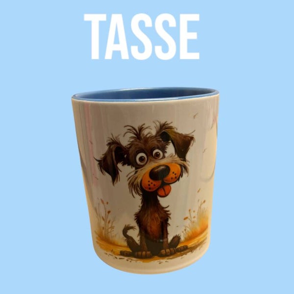 Tasse Blau Hund