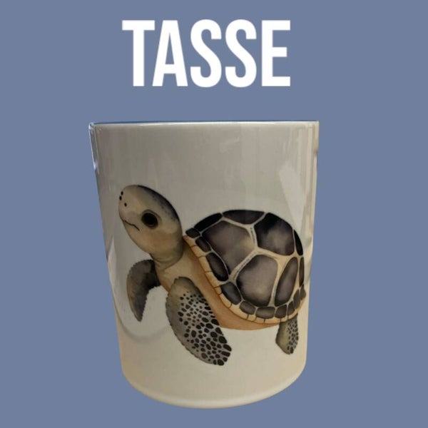 Tasse Blau Schildkröte