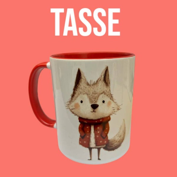 Tasse Rot Wolf
