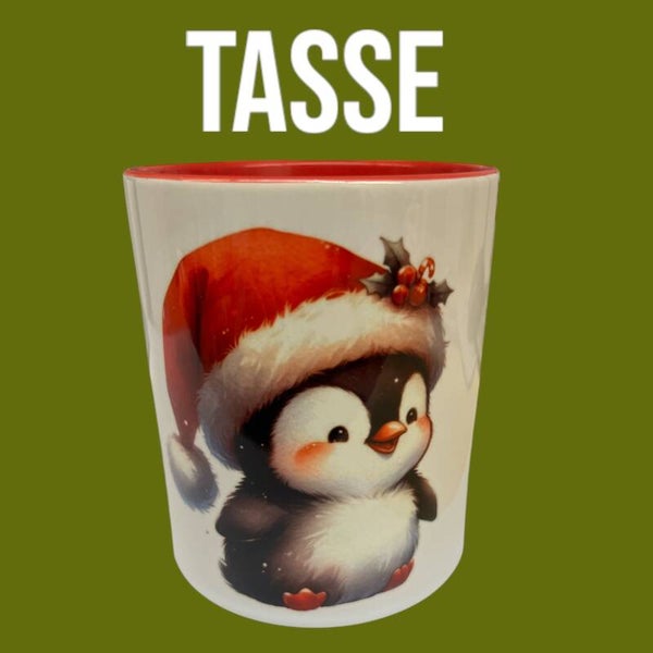 Tasse Rot Pinguin