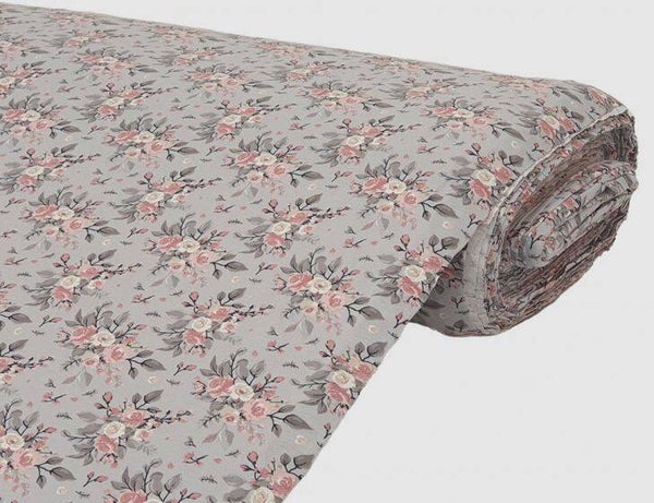 Baumeolljersey Rosen Grau
