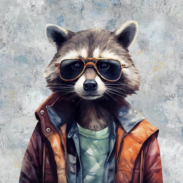 Sweat Panel 55x72cm Waschbär