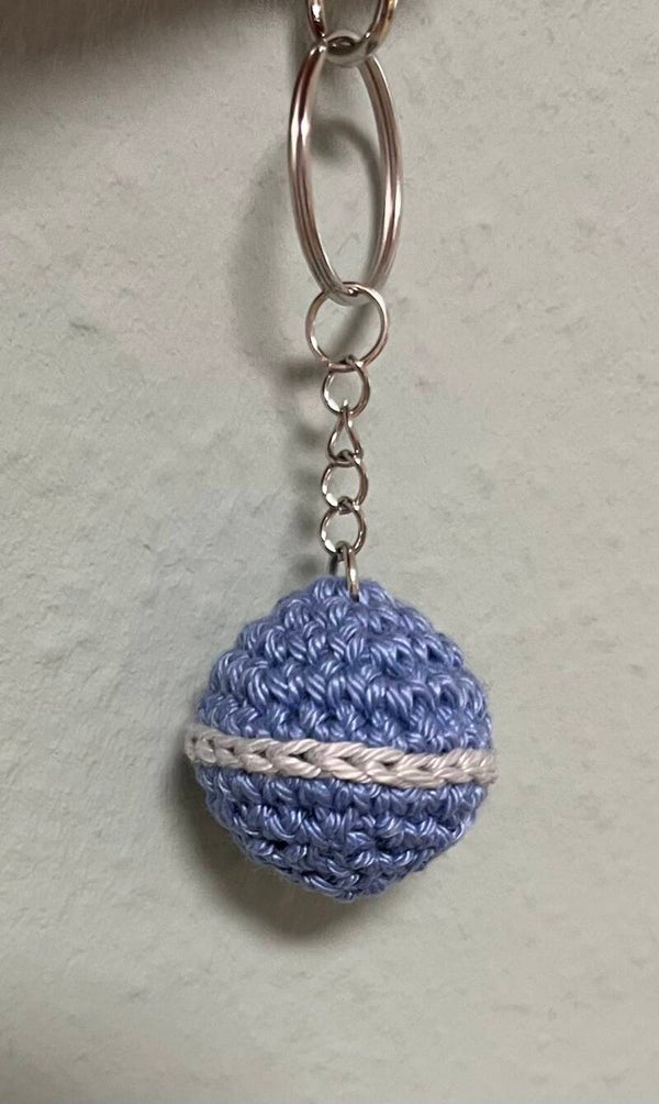 Anhänger Kugel Blau/Grau