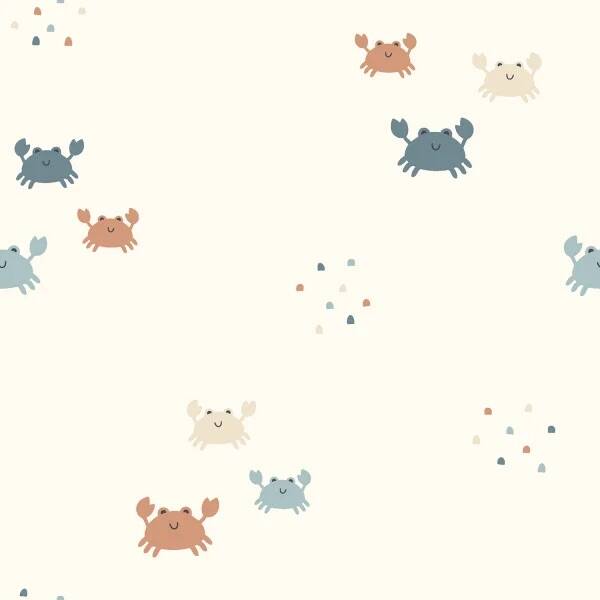 Strech Frottee bunte Krabben Creme