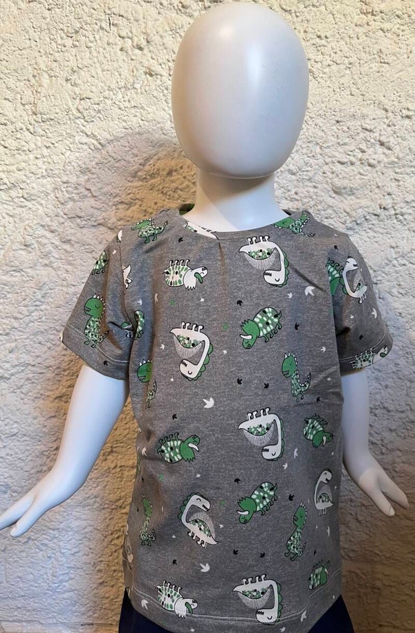 T-Shirt Dino Grün/Weiss Gr.92