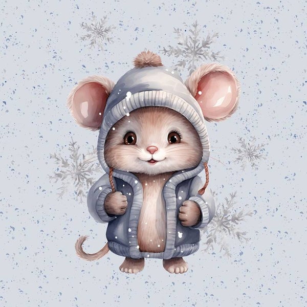 Sweat Panel 40x50cm Wintermaus