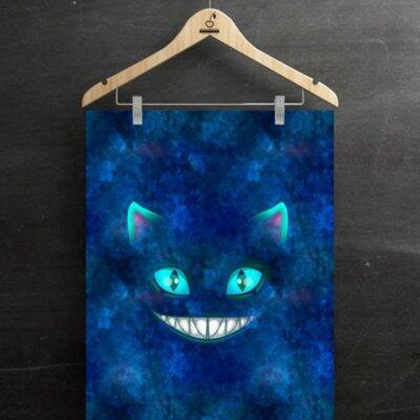 Sweat Panel 55x77cm fantasy Katze auf Blau