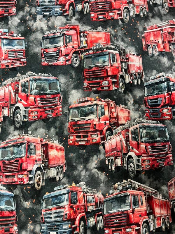 French Terry Feuerwehrfahrzeug