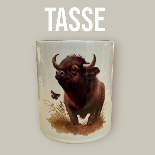 Tasse Grau Stier