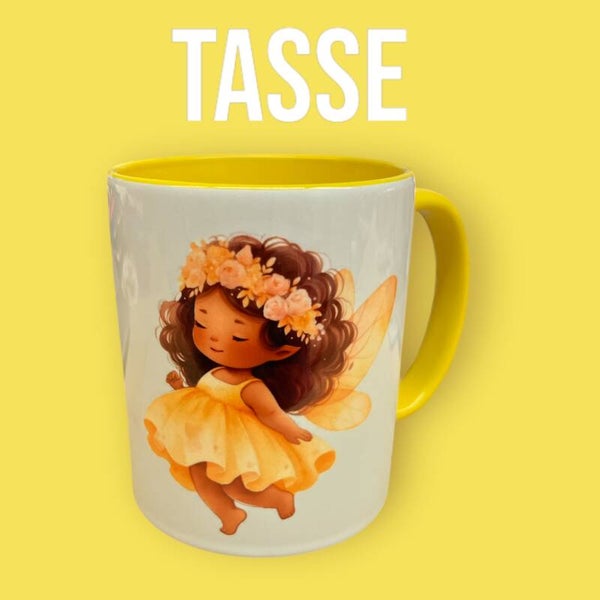 Tasse Gelb Sonne + Fee