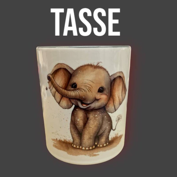 Tasse Grau Elefant