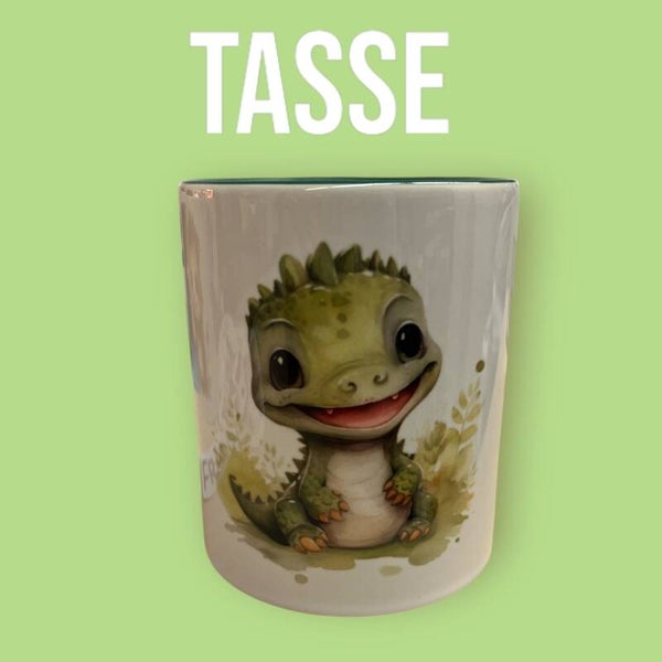 Tasse Dunkel Grün Krokodil