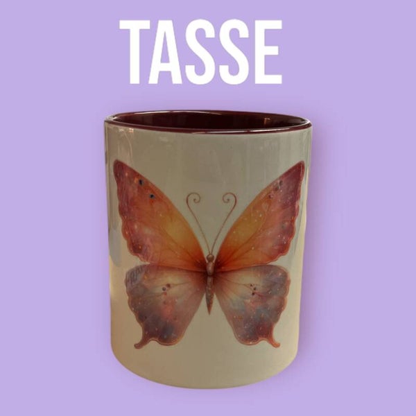 Tasse Bordeaux Schmetterling