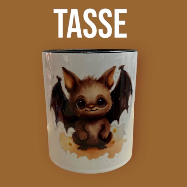 Tasse Schwarz Fledermaus