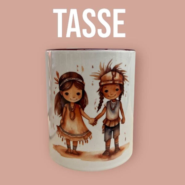 Tasse Bordeaux Indianer