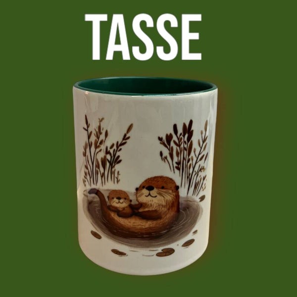 Tasse Dunkel Grün Otter