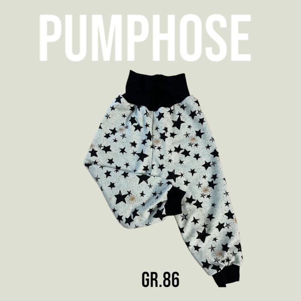 Pumphose Alpenfleece Sterne Schwarz Gr.86